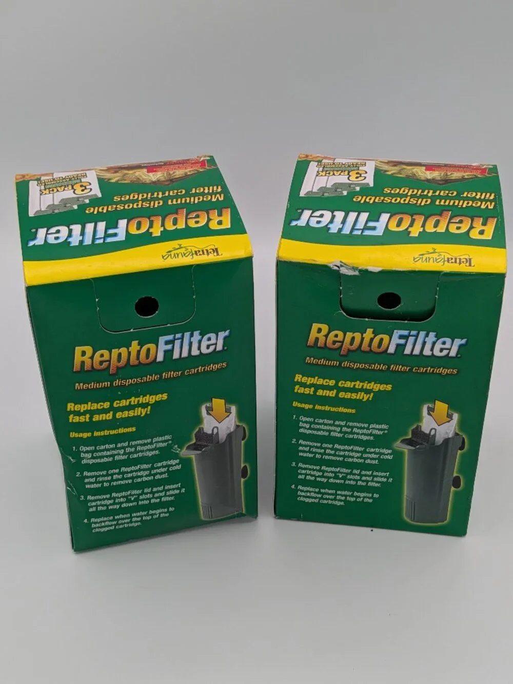 Reptile Water Filter Cartridges Medium Tetrafauna ReptoFilter 5 Pack Open Box